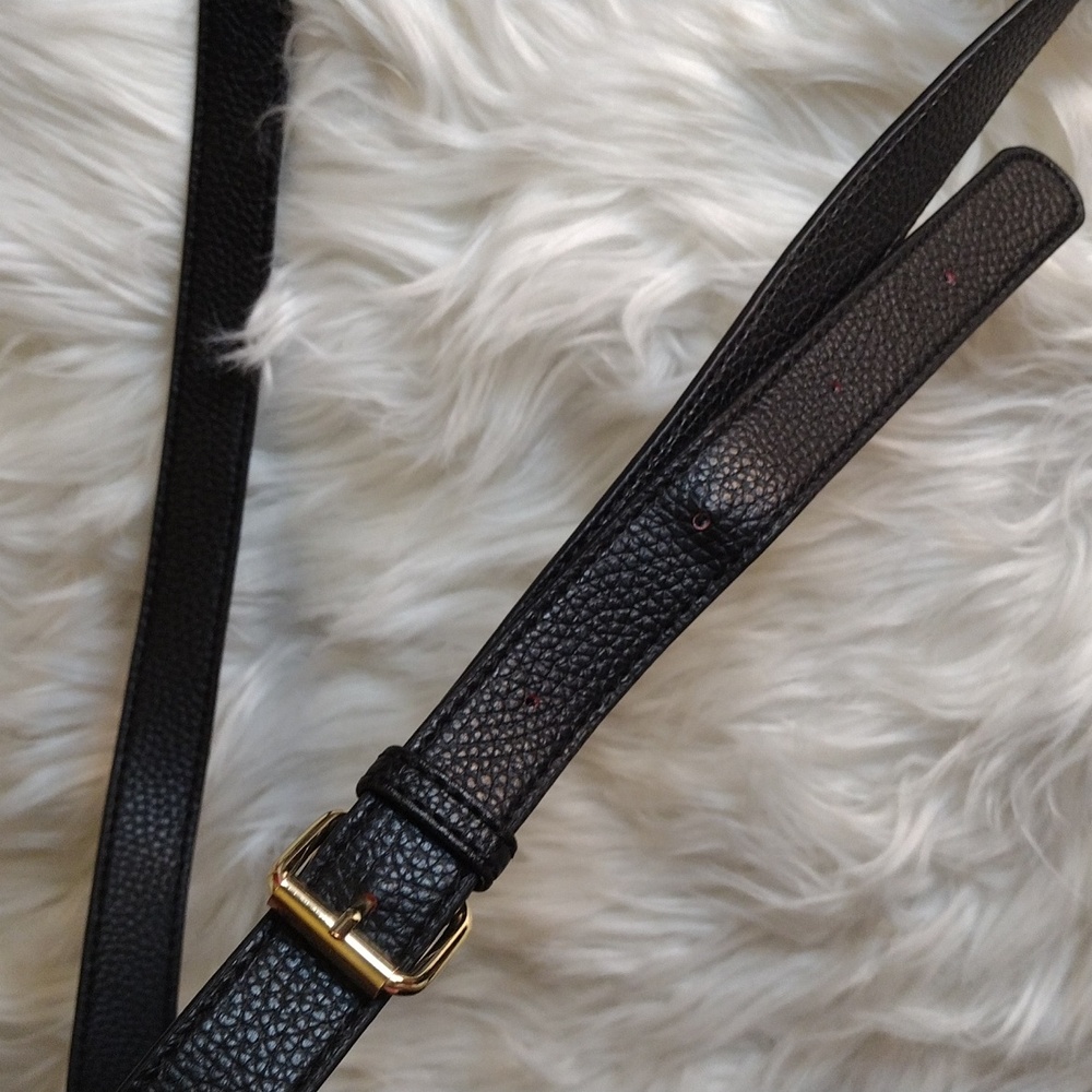 Shoulder/cross body Black leather like bag 9 1/2x12 - Picture 10 of 15